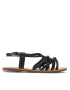 Tommy Hilfiger Sandale Flat Strappy Sandal FW0FW06668 Negru - Pled.ro