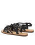 Tommy Hilfiger Sandale Flat Strappy Sandal FW0FW06668 Negru - Pled.ro