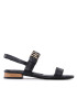 Tommy Hilfiger Sandale Hardware Flat Sandal FW0FW07094 Negru - Pled.ro