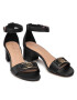 Tommy Hilfiger Sandale Hardware Mid Heel Sandal FW0FW06300 Negru - Pled.ro