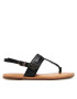 Tommy Hilfiger Sandale Hardware Th Flat Leather Sandal FW0FW05912 Negru - Pled.ro