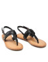 Tommy Hilfiger Sandale Hardware Th Flat Leather Sandal FW0FW05912 Negru - Pled.ro