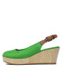 Tommy Hilfiger Sandale Iconic Elba Sling Back Wedge FW0FW04788 Verde - Pled.ro