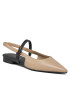 Tommy Hilfiger Sandale Leather Sling Back Ballerina FW0FW07772 Bej - Pled.ro