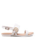 Tommy Hilfiger Sandale Round Th Flat Sandal FW0FW06230 Alb - Pled.ro