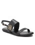 Tommy Hilfiger Sandale Round Th Flat Sandal FW0FW06230 Negru - Pled.ro