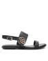 Tommy Hilfiger Sandale Round Th Flat Sandal FW0FW06230 Negru - Pled.ro