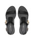 Tommy Hilfiger Sandale Round Th Flat Sandal FW0FW06230 Negru - Pled.ro