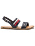 Tommy Hilfiger Sandale Strappy Flat Sandal FW0FW03667 Bleumarin - Pled.ro