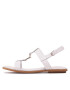 Tommy Hilfiger Sandale Th Flat Sandal FW0FW07068 Alb - Pled.ro