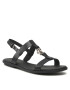 Tommy Hilfiger Sandale Th Flat Sandal FW0FW07068 Negru - Pled.ro