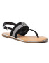 Tommy Hilfiger Sandale Th Round Hardware Flat Sandal FW0FW04351 Negru - Pled.ro