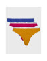 Tommy Hilfiger Set 3 perechi de chiloți tanga UW0UW02829 Colorat - Pled.ro