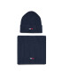 Tommy Hilfiger Set căciulă și fular tip guler Tjw Flag Beanie And Scarf AM0AM11677 Bleumarin - Pled.ro