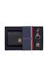 Tommy Hilfiger Set portofel și breloc Med Flap Wallet W Keyfob AW0AW15663BDS Negru - Pled.ro