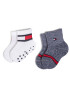 Tommy Hilfiger Set de 2 perechi de șosete lungi pentru copii 100000799 Alb - Pled.ro