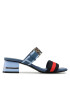 Tommy Hilfiger Șlapi Hardware Block Mid Heel Combo FW0FW07018 Bleumarin - Pled.ro