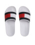 Tommy Hilfiger Șlapi Rubber Th Flag Pool Slide FM0FM04236 Alb - Pled.ro