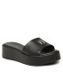 Tommy Hilfiger Șlapi Th Slip On Sandal Flatform FW0FW07243 Negru - Pled.ro