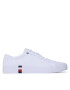 Tommy Hilfiger Sneakers Corporate Leather Detail Vulc FM0FM04589 Alb - Pled.ro