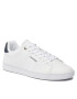 Tommy Hilfiger Sneakers Court Cup Lth Perf Detail FM0FM05038 Alb - Pled.ro