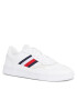 Tommy Hilfiger Sneakers Court Cupsole Retro Lth Stripes FM0FM04828 Alb - Pled.ro