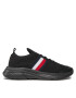 Tommy Hilfiger Sneakers Modern Runner Knit Stripes Ess FM0FM04798 Negru - Pled.ro