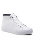 Tommy Hilfiger Sneakers Prep Vulc High Leather FM0FM04172 Alb - Pled.ro