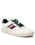 Tommy Hilfiger Sneakers Retro Court Cupsole Stripes Lea FM0FM04316 Alb - Pled.ro