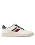 Tommy Hilfiger Sneakers Retro Court Cupsole Stripes Lea FM0FM04316 Alb - Pled.ro