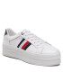 Tommy Hilfiger Sneakers Th Webbing Flatform Cupsole FW0FW06731 Alb - Pled.ro