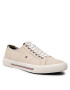 Tommy Hilfiger Teniși Core Corporate Canvas Vulc FM0FM04000 Bej - Pled.ro