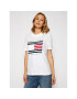 Tommy Hilfiger Tricou C-Nk Flock WW0WW29362 Alb Regular Fit - Pled.ro