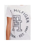 Tommy Hilfiger Tricou Exploded WW0WW40051 Alb Regular Fit - Pled.ro