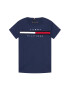 Tommy Hilfiger Tricou Flag Rib Insert KB0KB06532 D Bleumarin Regular Fit - Pled.ro