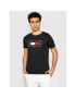 Tommy Hilfiger Tricou Logo Box MW0MW16583 Negru Regular Fit - Pled.ro