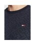 Tommy Hilfiger Tricou Monogram MW0MW28940 Bleumarin Regular Fit - Pled.ro