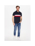 Tommy Hilfiger Tricou polo Chest Colorblock MW0MW30766 Bleumarin Slim Fit - Pled.ro