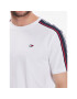 Tommy Hilfiger Tricou Textured Tape MW0MW30448 Alb Regular Fit - Pled.ro