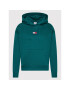 Tommy Jeans Bluză Center Badge DW0DW10403 Verde Relaxed Fit - Pled.ro