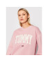 Tommy Jeans Bluză Collegiate DW0DW12103 Roz Relaxed Fit - Pled.ro