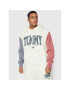 Tommy Jeans Bluză Color Block DM0DM1254 Alb Relaxed Fit - Pled.ro