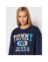 Tommy Jeans Bluză Crop Tie Dye 3 DW0DW12048 Bleumarin Cropped Fit - Pled.ro