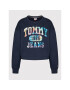 Tommy Jeans Bluză Crop Tie Dye 3 DW0DW12048 Bleumarin Cropped Fit - Pled.ro