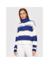 Tommy Jeans Bluză cu gât Stripe DW0DW11009 Albastru Regular Fit - Pled.ro