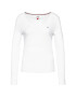 Tommy Jeans Bluză Embroidery DW0DW09101 Alb Regular Fit - Pled.ro