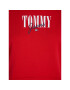 Tommy Jeans Bluză Essential Logo 1+ DW0DW16397 Roșu Relaxed Fit - Pled.ro