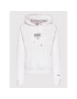 Tommy Jeans Bluză Essential Logo DW0DW11049 Alb Regular Fit - Pled.ro