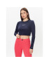 Tommy Jeans Bluză Essential Logo DW0DW15443 Bleumarin Cropped Fit - Pled.ro