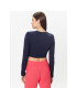 Tommy Jeans Bluză Essential Logo DW0DW15443 Bleumarin Cropped Fit - Pled.ro